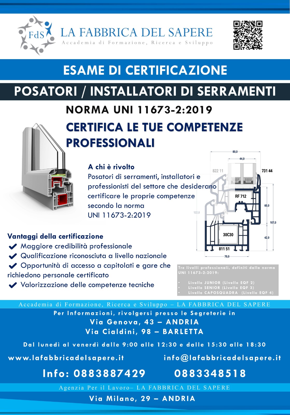 POSATORI-INSTALLATORI DI SERRAMENTI POSATORI-INSTALLATORI DI SERRAMENTI