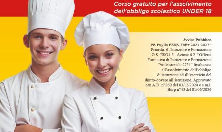 Se hai meno di 18 anni e hai concluso la scuola media, Diventa Cuoco