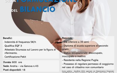 LOCANDINA CONTABILITA’ Corso tecnico della Gestione Della Contabilità e della Formulazione del Bilancio