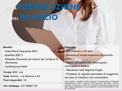 Corso tecnico della Gestione Della Contabilità e della Formulazione del Bilancio
